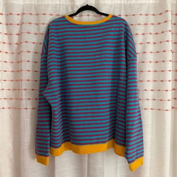Natural Life Oversized Striped Sweatshirt NWT!